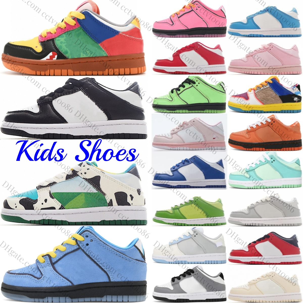 Chaussures enfants basses garçons filles baskets bébé triple rose tout-petits panda unc baskets noir blanc gris enfants argon rouge vert pomme or