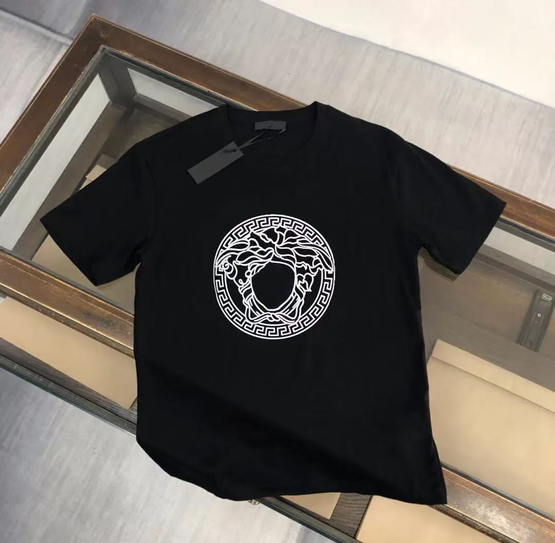 Men's T-shirt Designer High-end Human Head Pattern 100% Cotton Summer Sports Fashion Trend Streetwear Casual Short-Sleeved T-shirt Soft and Bre
