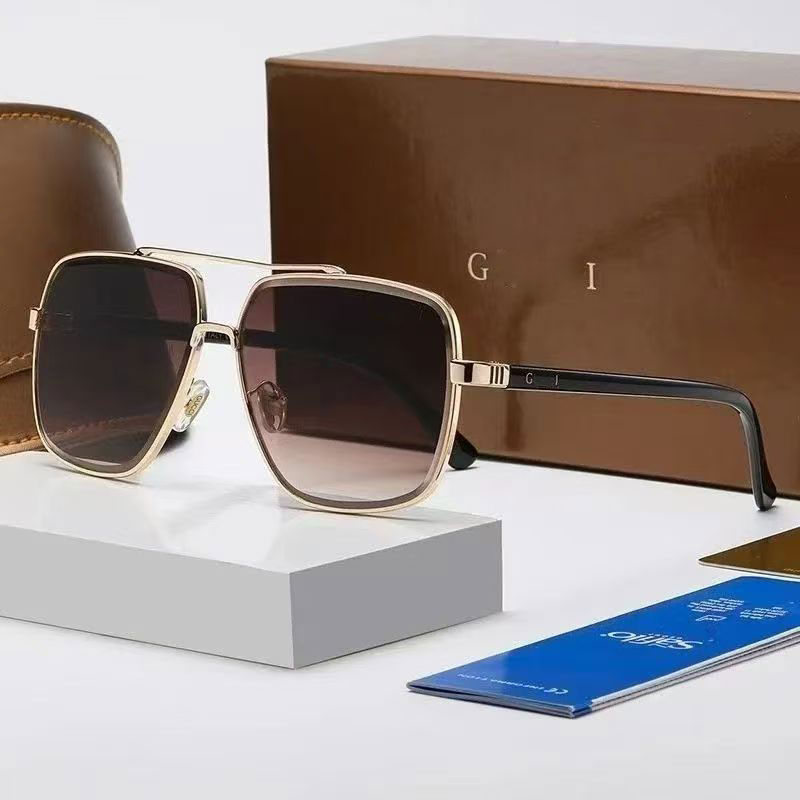 Luxury designer sunglasses women men sunglasses classic pilot square frame glasses UV400 Protection Outdoor Driving Goggle Beach Adumbral With Origi
