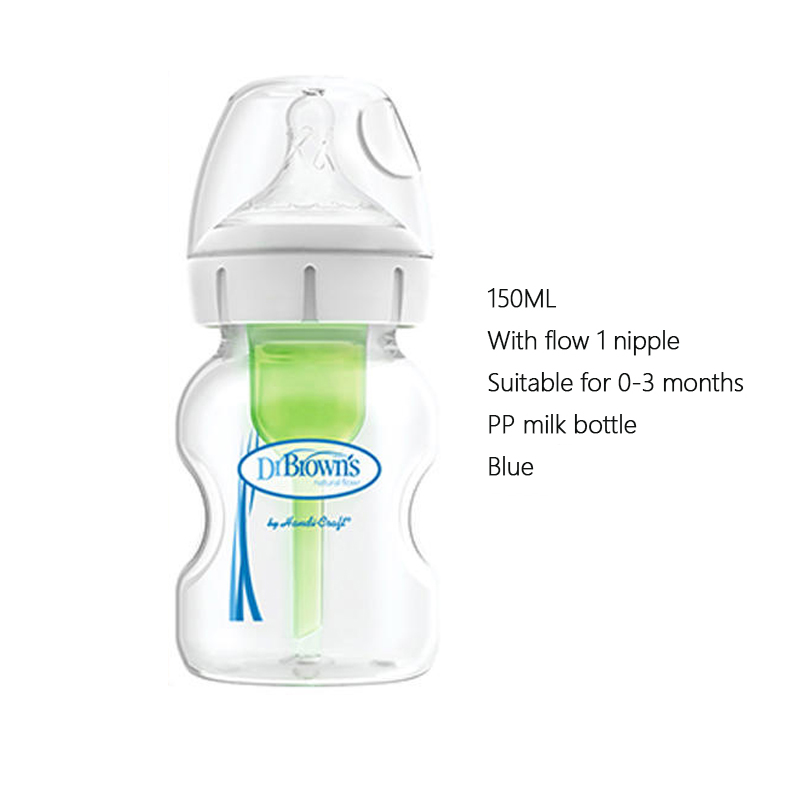 Dr. Brown's bottle / newborn / wide caliber / pp bottle / to prevent flatulence 150ML 270ML-image-1107116736