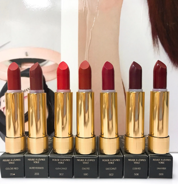 Brand Makeup Lipstick Red Flower Rose Tube Matte Lipstick 4 Colors Long Lasting Rouge Velvet Lip Tint 3.5g-image-1055080229