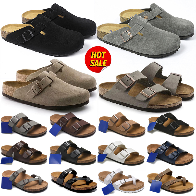 Designer Slides clogs Sandals clog Genuine Leather fur fleece-lined Slippers Breathable Outdoor Shoes Mens Womens Black mules Flip Flops Free shi