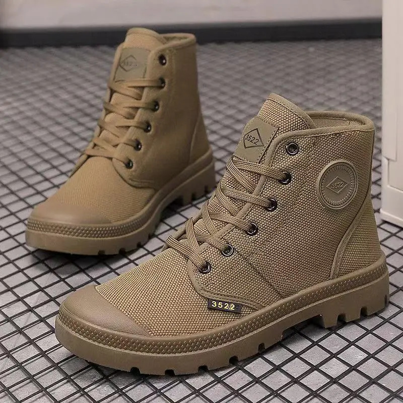 High Top Shoes for Men Anti Slip Wear-resistant Mens Boots Breathable Hiking Shoes Spring and Autumn Shoes for Men 260521BJ