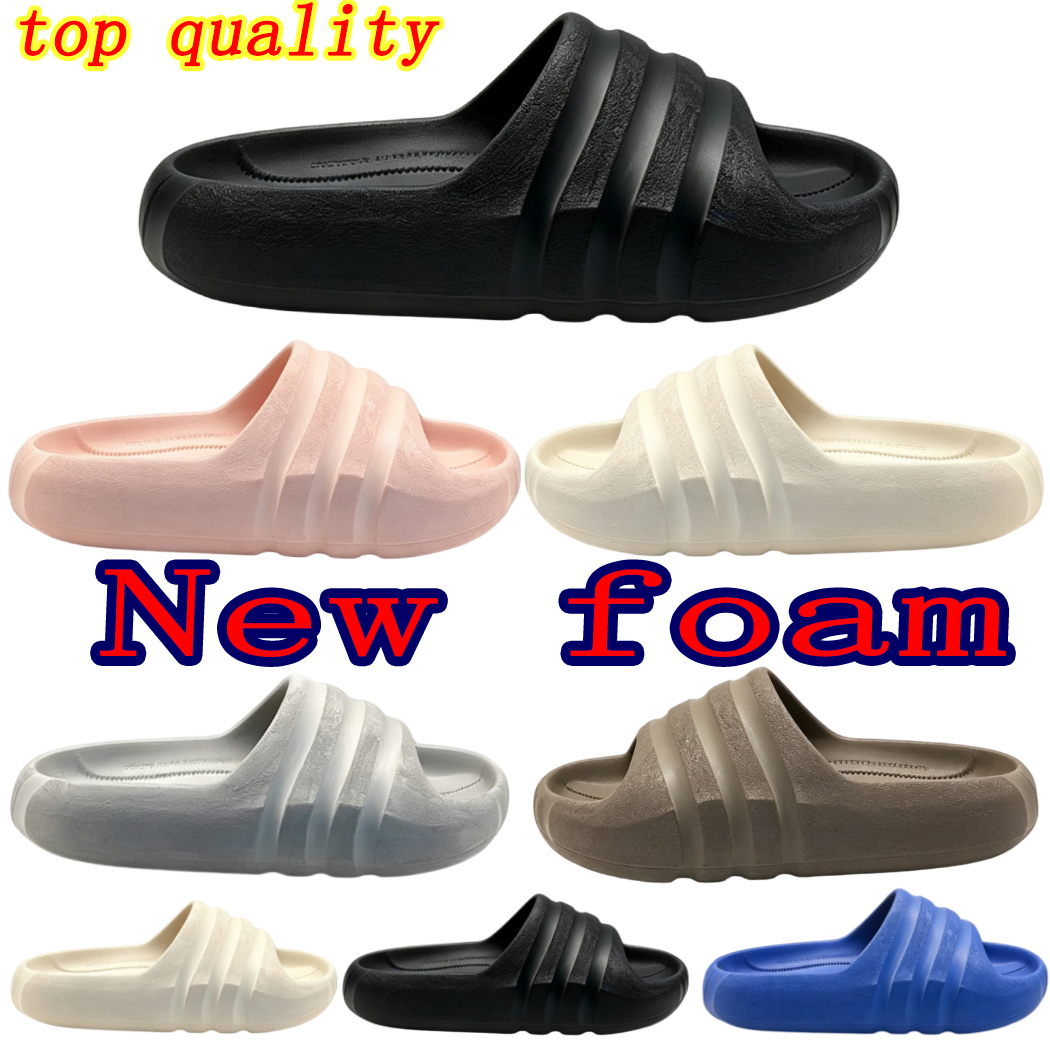 New top quality designer men's slippers Onyx bone blue linen foam slippers green resin smoked black core women's sandals men's solid