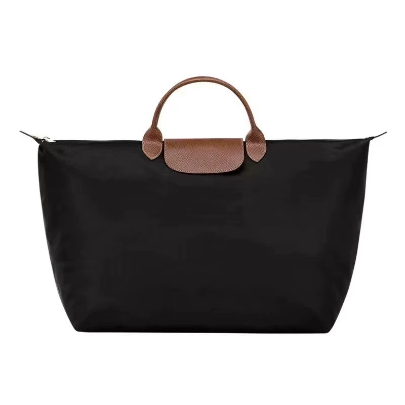 Nouveau femmes filles français Long fourre-tout brodé rose noir marron sac à main en peau de vache grande capacité sac à bandoulière taille 45*35