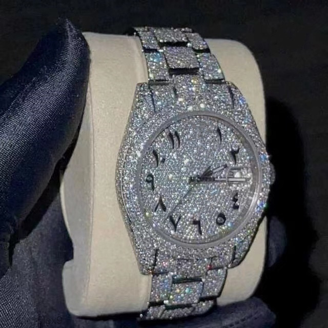 designer luxury mens women watches men iced out diamond montre mossanite Montre de luxe moissanite watch90