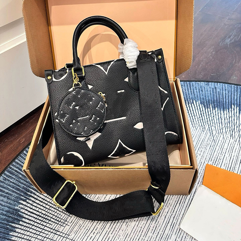 Sac à main Mode Grand classique imprimé motif imprimé Sacs à main décontractés pour femmes en cuir véritable Designer de luxe à bandoulière Sac d