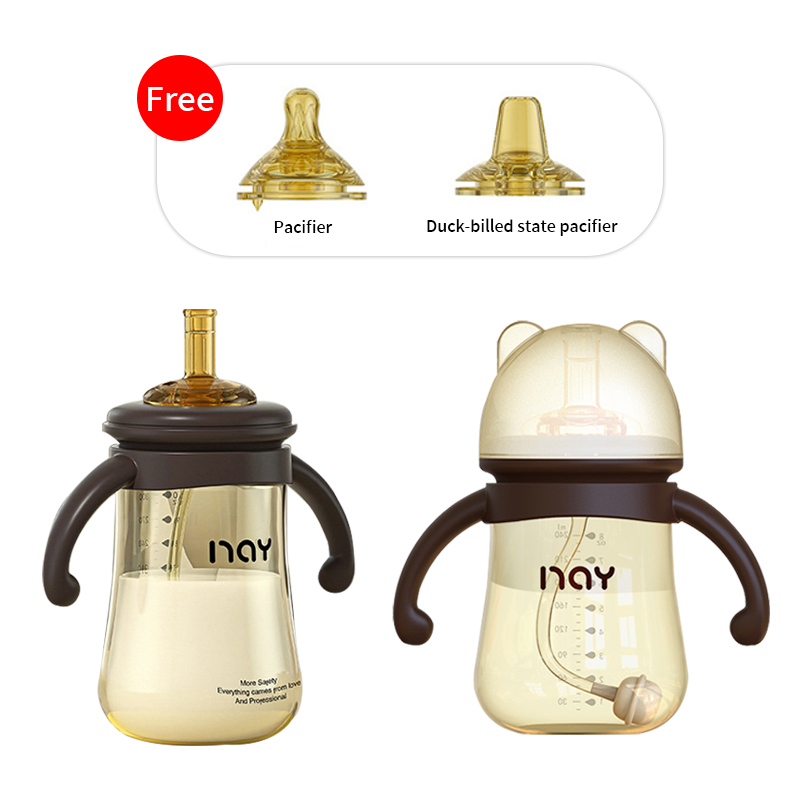 Anti-Colic Baby Bottle Teeth Guard Feeding Bottle Bacteriostat Antifall Nursing Bottle 240ml/300ml for Baby Different Stage-image-1107094056