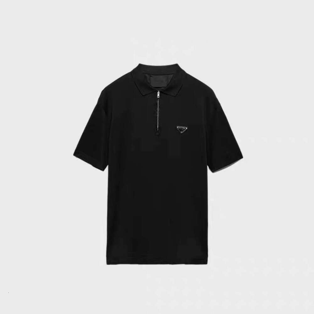 European fashion PA men's zippered Polo shirt, short-sleeved T-shirt designer T-shirt with classic triangle on the collar, in stock for