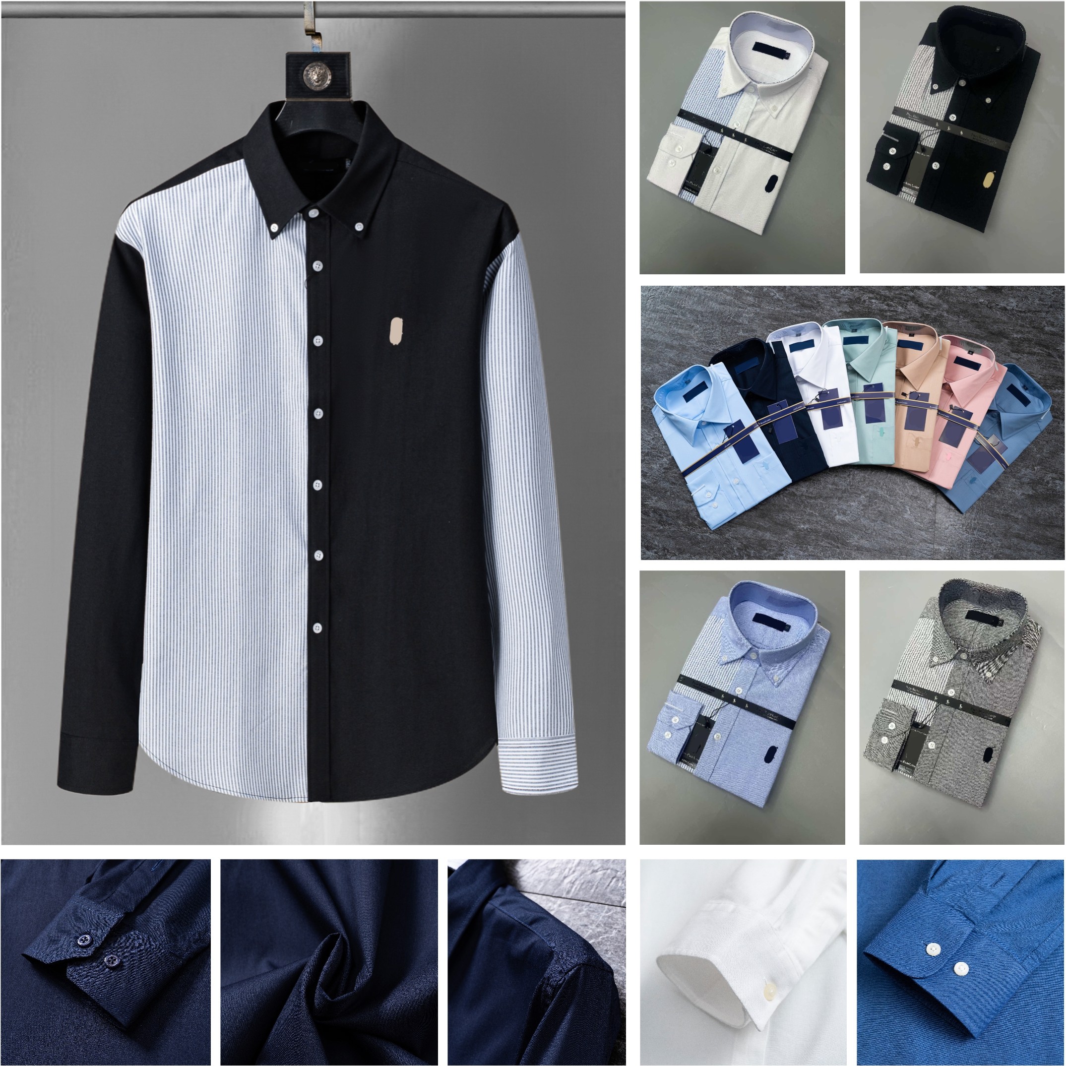 High elasticity shirt men dress shirt Classic style solid color designer shirt formal short shirt shirts for men designer button Asian size M-3XL yy