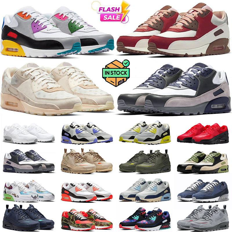 Designer 90s Running Shoes Mens Womens Casual shoe Utility Triple White Red Black Metallic Silver Light Smoke Grey Blue Outdoor Trainers Sports trai