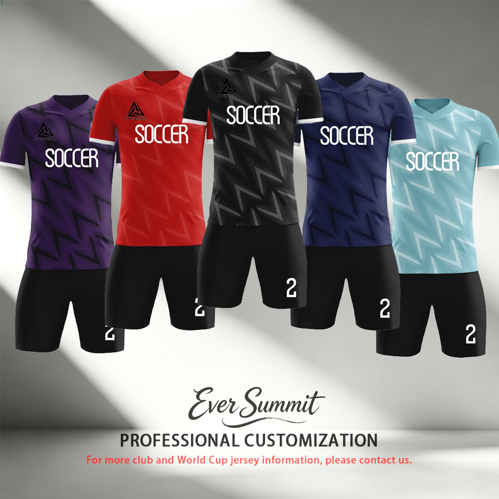 Conjunto de camiseta de fútbol con chevron geométrico personalizado para hombre, uniforme de fútbol de secado rápido con pantalones cortos, logotipo