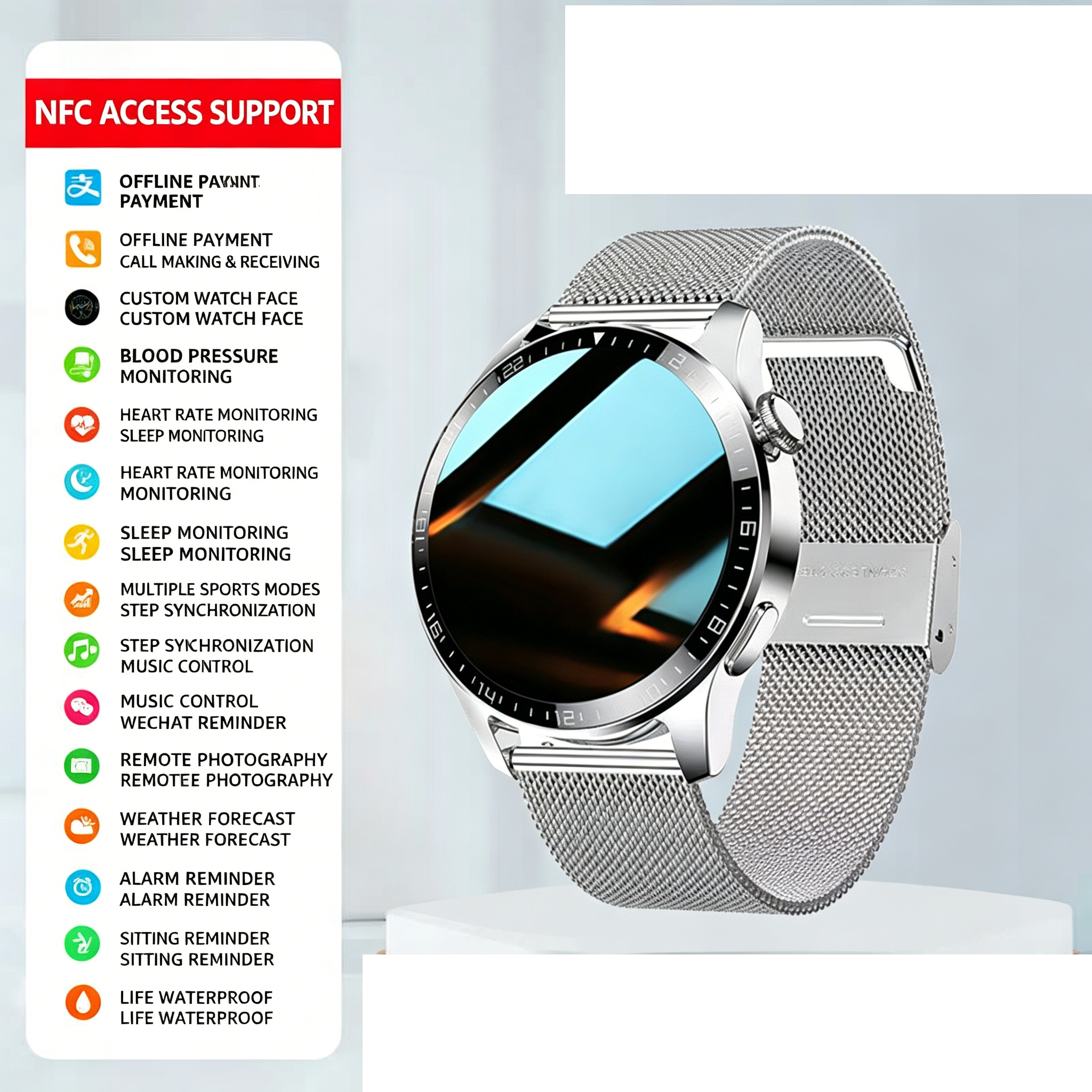 2026 New Smart Watch GT8max Top Version High-Tech iWatch Multi-Functional Sports Bracelet Universal for Business Use