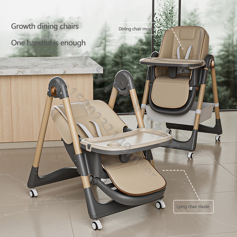Raised baby dining chair, children's multifunctional foldable dining , convenient baby eating dining chair, baby recliner-image-1107120143