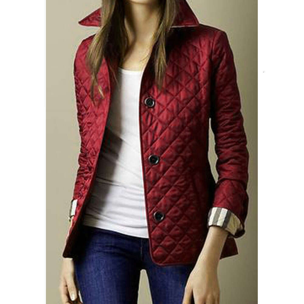 Fashion Women Quilted Diamond Jackets Suit Jacket Designer Single Breasted Slim Coat Long Sleeve Ladies Plaid Plaid Jackets Winter Womens Elegance O