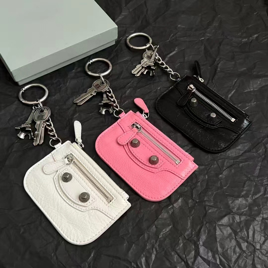 2026FW Nouveau Paris Luxe En Cuir Véritable Mini Porte-Monnaie Portable Sac À Main Porte-clés De Haute Qualité Mode Sac Pendentif Accessoires pou