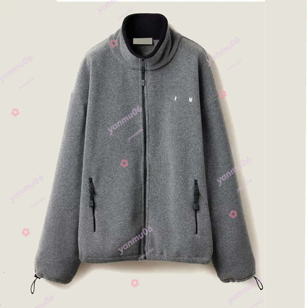 Miu Jacket Designer Zip Polar Fleece Jacket MM Embroidery Logo Sweatshirt Luxury Brand Top Quality Street Trend Trench Coat Women Designer Clothes M
