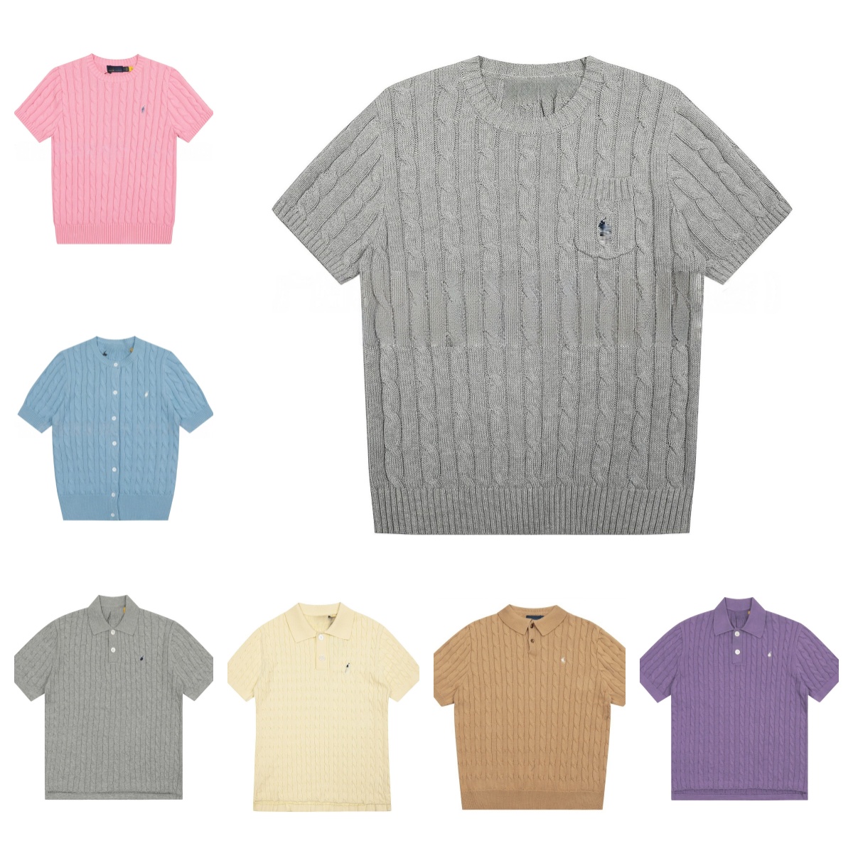 vêtements de marque pour hommes T-shirt de dessin animé classique Chemises à tricoter brodées manches courtes haut blanc t-shirt Pulls de luxe à