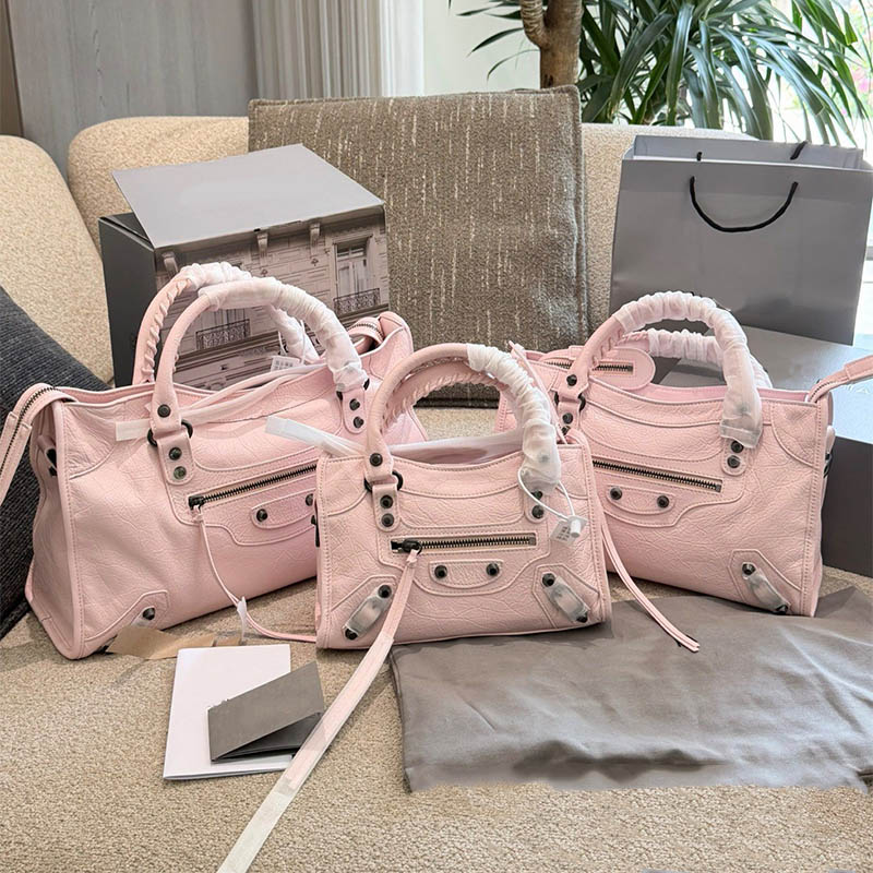 Le Cagole Motorcycle Bag Designer Women man Crossbody Bag Genuine Leather City Bag Handbag Black Pink Shoulder Bags Wallet Top Quality 3size