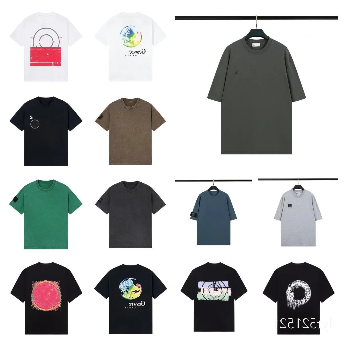 Summer T shirt designer mens t shirt Stone t shirt simple stones High street shirt cotton round neck embroidered letter casual commuting women ts