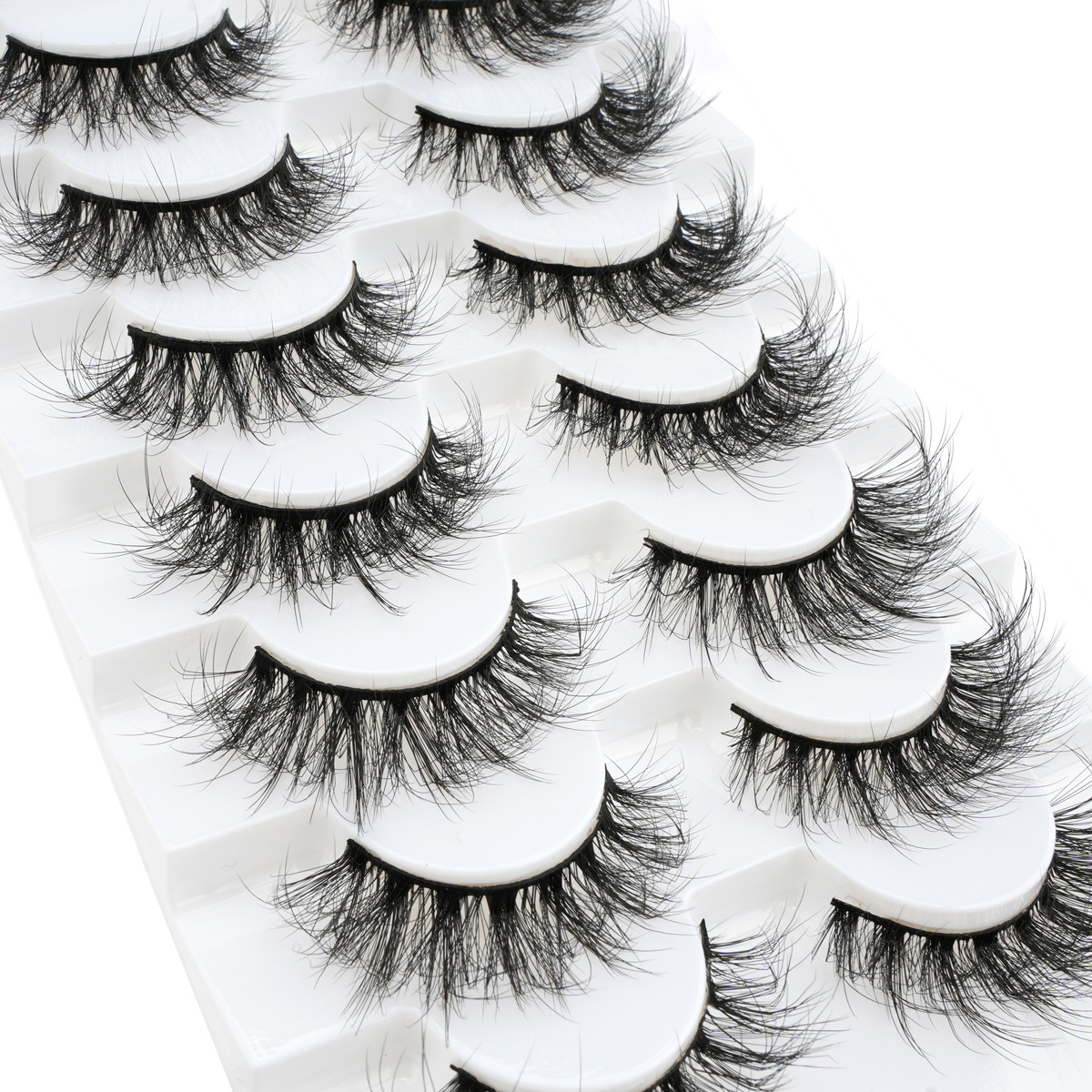 7 Pairs 3D Faux Mink Lashes Strip Thick Fluffy False Eyelashes Natural Look, Volume Reusable Lashes for Daily Use Party Stage Performance Easy to-image-1107178058