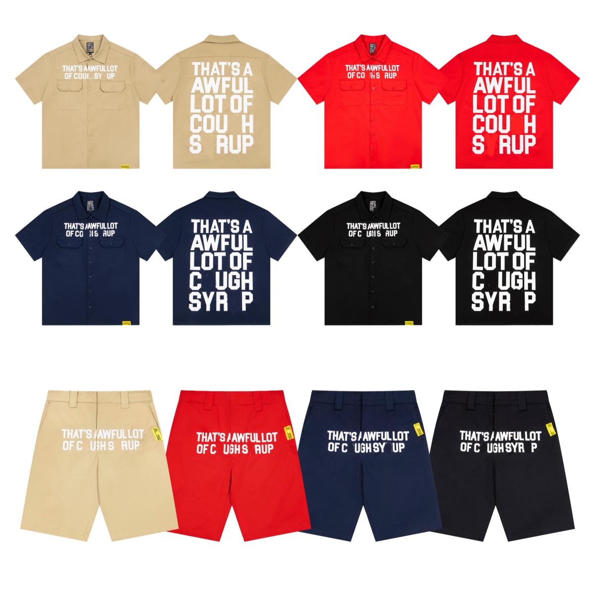 thats a awful lot of caugh syrup shirts Y2k Jumpers Hip-Hoop shirts Men shorts designer shorts New Pure Cotton Couple shirts awful lot of caugh syru