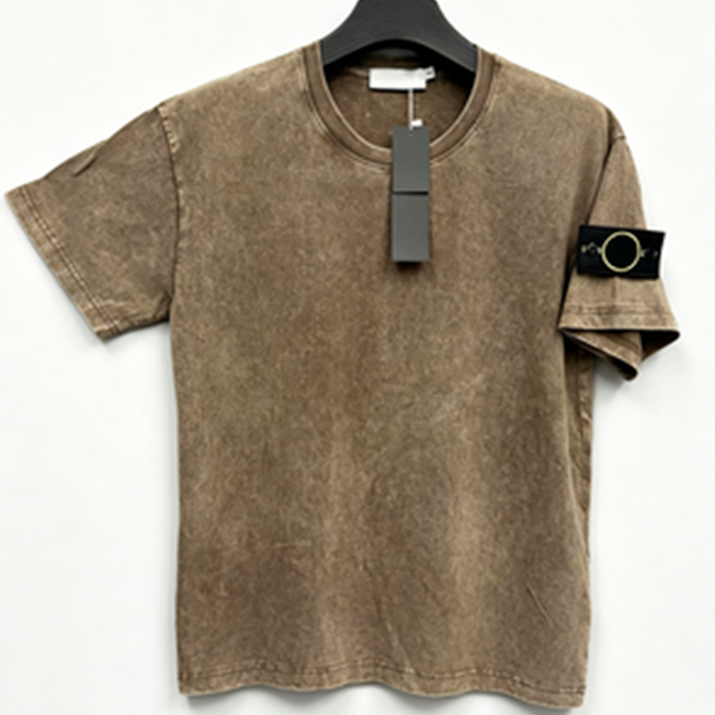 Men T-shirts 9 color casual round neck loose couple's undershirt short sleeve stone t-shirts with mobile badges casual cotton outdoor Men'