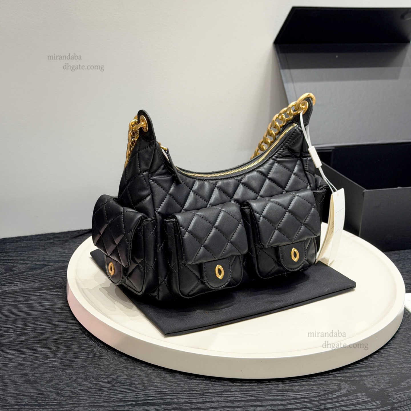 Shoulder Bags 25C Designer Quilted Hobo Bag Women Chain Shoulder Bag Luxury Handbag Lambskin Leather Multi Pocket Purse Fashion Shoulder Bag Yuki128