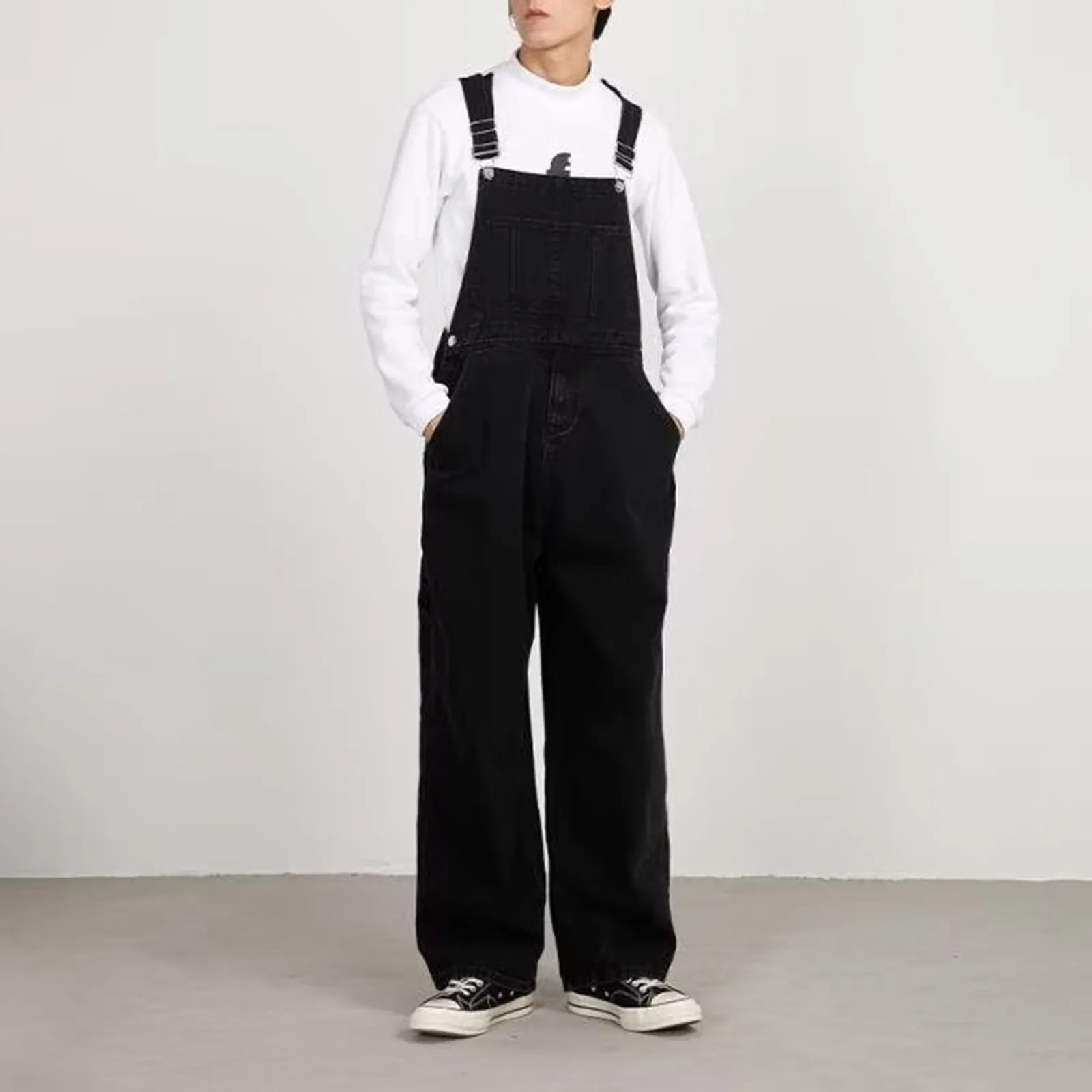 Autumn Large Size Jumpsuits MenS High Street Cowboy Suspenders Couples Wear Overalls Men Women With Same Letter Pantalon Hommes 260521BJ