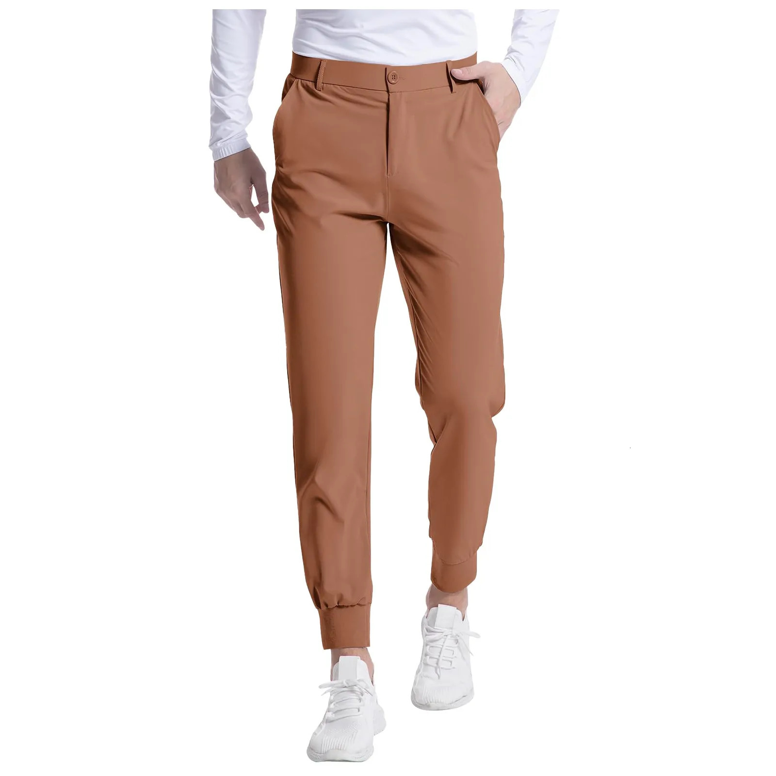 Mens Dress Pants Golf Stretch Pants Slim Fit Quick Dry Golf Joggers Pants Work Casual Long Pants With 3 Pockets Trousers Bottoms 260521BJ