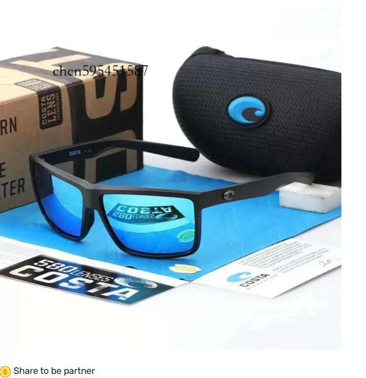 Costalyss zonnebril Fietszonnebril voor heren Dames UV400 Gepolariseerd TR Lichtgewicht Costaslyss Frame Mountainbike Sportzonnebril met doos