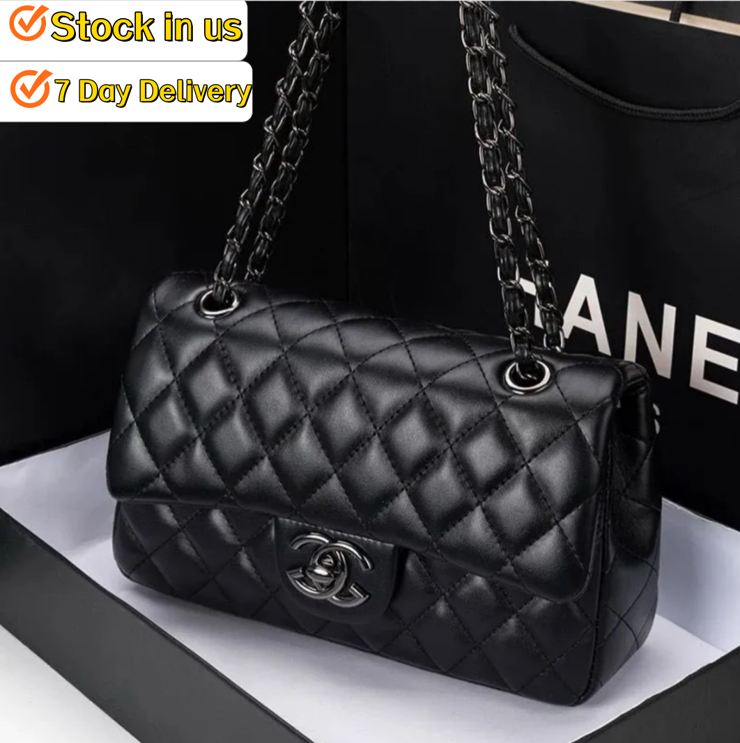 Top Designer Handbag Shouder Chain Bag Cutch Fap Tote Bags Waet Check Veour Thread Purse Doube Letters Soid Hasp Waist Square Stripes Women Bag 25CM