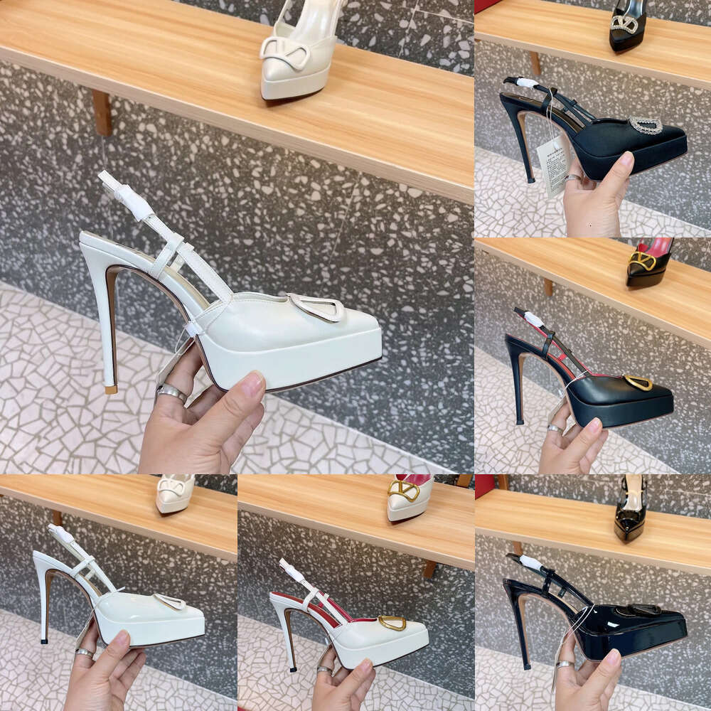 Valentin Heels Designer Sandals famous designers woman metal buckle designer Shoe 11CM high Heeled Comfortable top quality Platform heels womens Rom