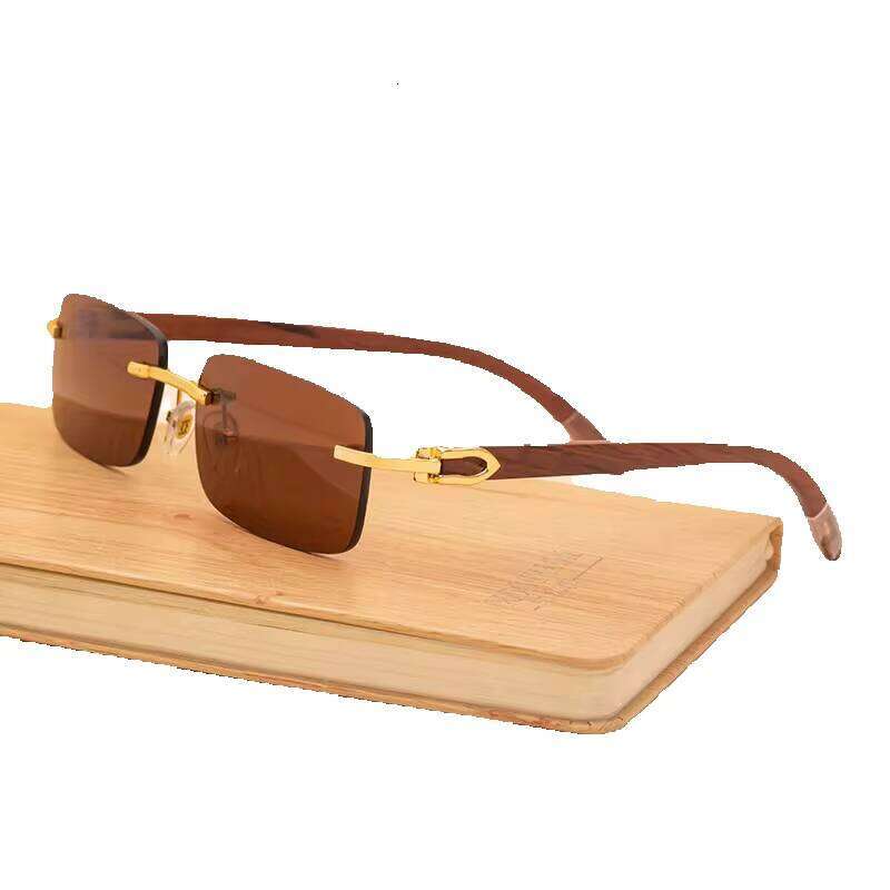 Men's Sunglasses, Women's Wooden-Leg Frameless Fashion Hot-Selling Sunglasses Laotie Laotie