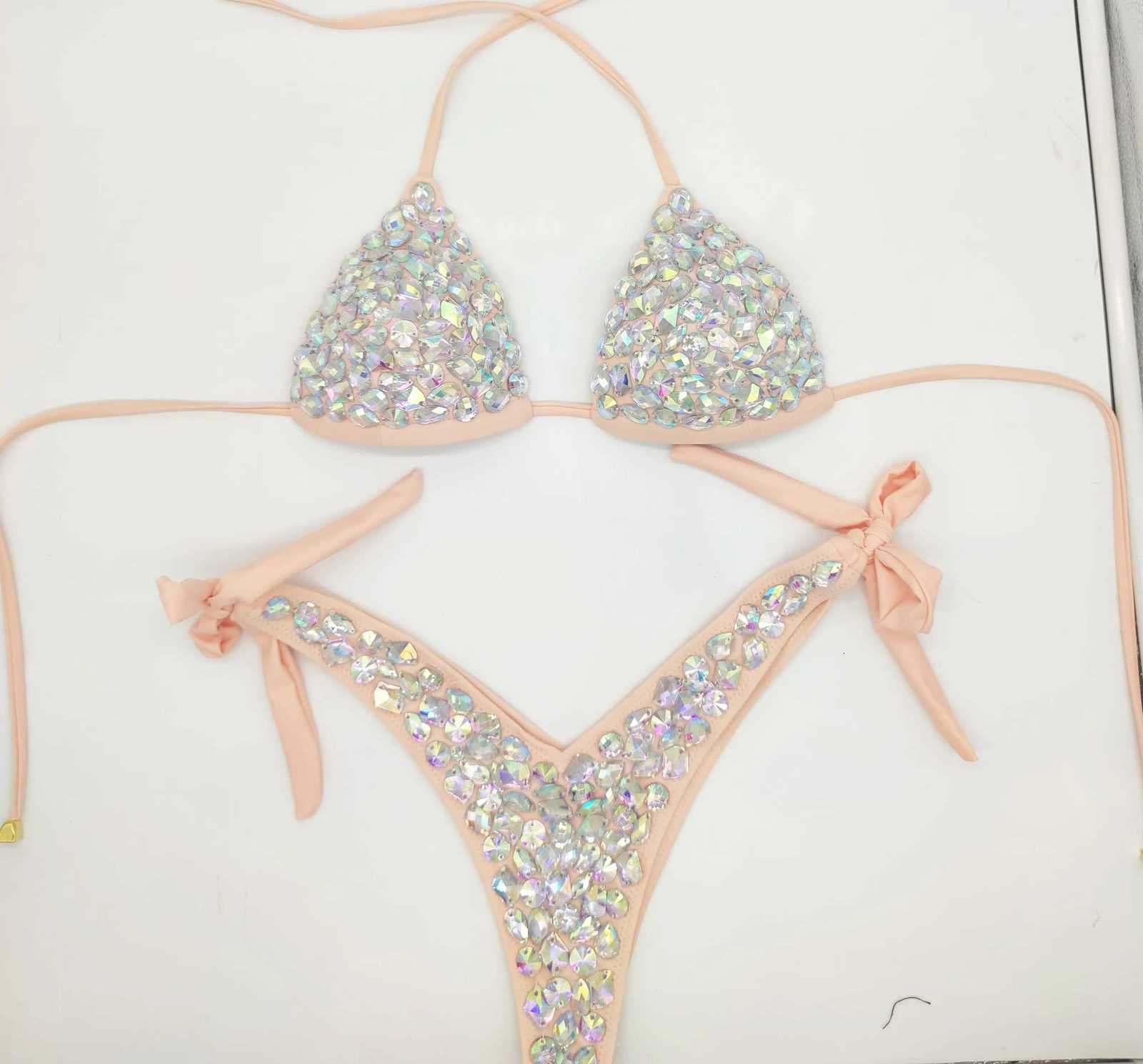 2020 venus vacation new diamond bikini set rhinestone swimwear crystal bathing suit sexy women biquini bling stones swimsuit L260520