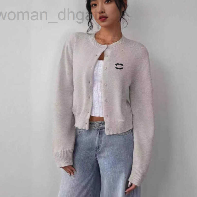 Women's Knits Tees designer Multi-color long-sleeve knitted sweater autumn and winter cardigan coat soft short loose slimming 4R7U