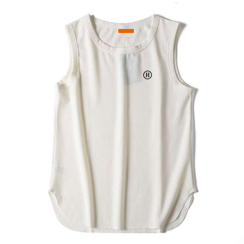 Brand Vests Round Necks Embroidery Mens T Shirts Sleeveless High Leather Budge Designer Man Tshirts Tops Tees Shirts Summer Breathable Short Slee-image-1107239762