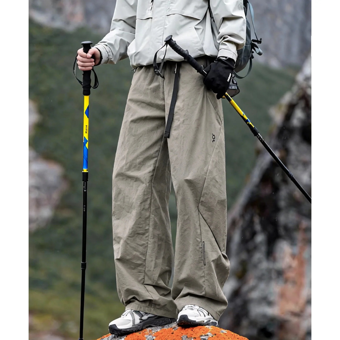 TFETTERS Spring Techwear Pantalones Hombre Panel 3D Plisado Hoja curva Repelente al agua Cintura elástica Baggy Pantalón cargo al aire libre 260521