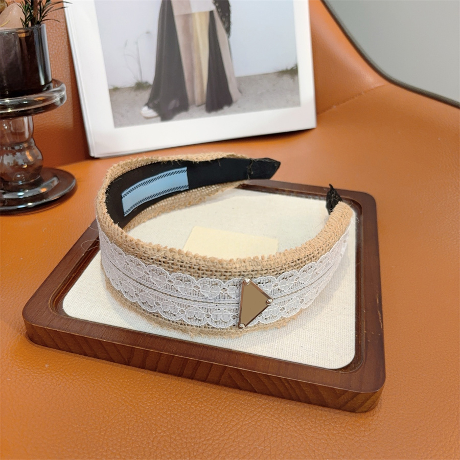 Bandeaux de créateurs à la mode, accessoires de cheveux de luxe pour femmes, bandeau avec lettres, marqueur triangulaire, bijoux pour cheveux, ba