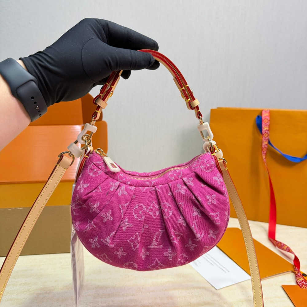 Bao Yuan Totes Totes 10A High Quality Designer Denim pink shoulder bags luxury women denim leather edging clutch bags commuting casual denim materia