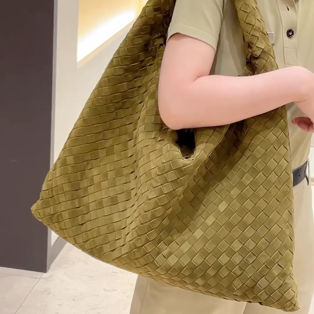 Designer Bag Hop Large Shoulder Bag Woven Calf Leather Tote Bags 54CM Intrecciato Weaving Process Hobo Bag Underarm Bag Shopping Totes Hop Woven Bag