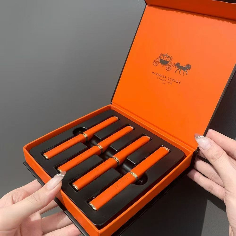 Set 4 Colors Matte Lipstick Lambskin Haute Couture Box Lip Makeup Velvet Waterproof and Not Fading Cosmetics for Women-image-1112798406
