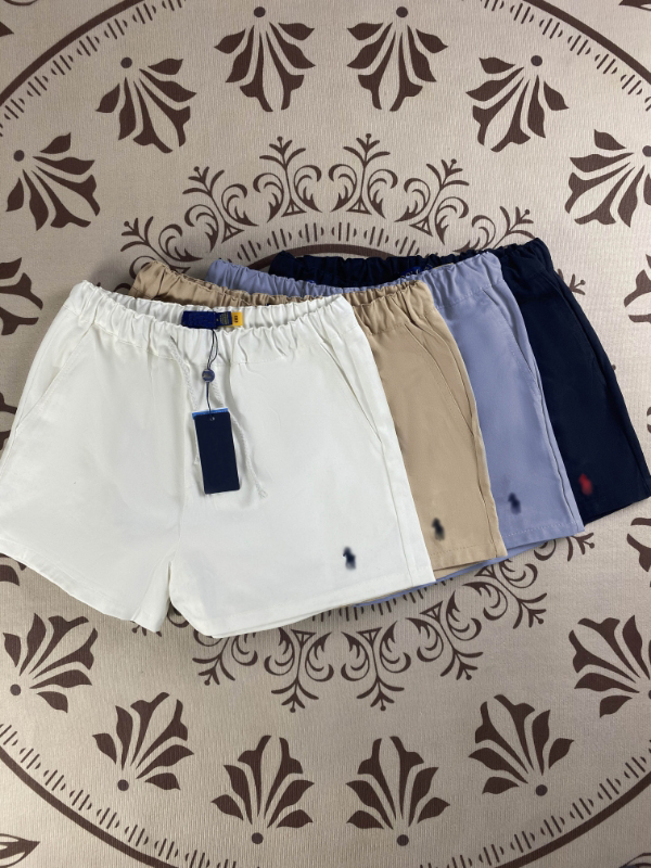 Men's and Women's Embroidery Shorts Designer Polos Solid Color Cotton Loose Ligh Waist Hot Pants Elastic Waist Design Shorts Wide Legs-image-1107188308