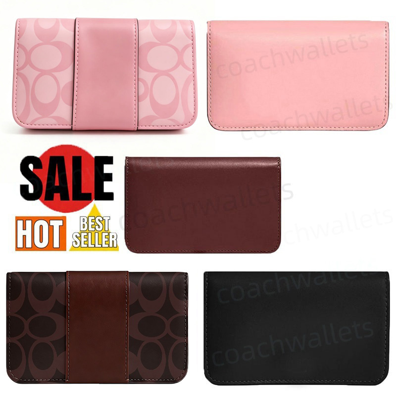 New designer wallet ultra-thin folding new brown Burgundy card holder classic style women's long wallet-image-977986474