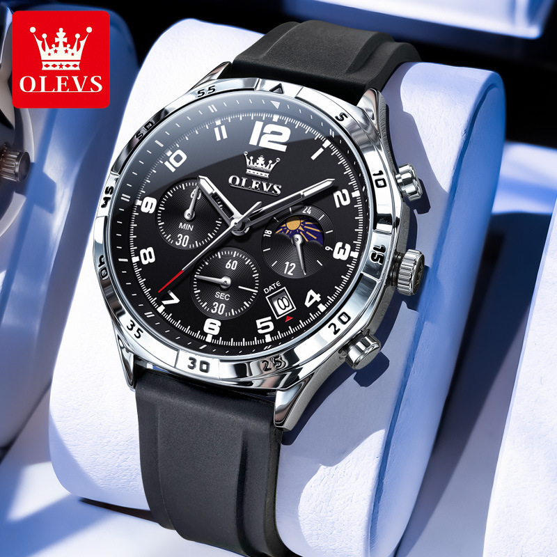 Free Shipping 45 Designer Luxury 89 LCD Multi Pointer Dial Quartz Men's High End Silicone Strap Smart Sports Business Watch Wholesale