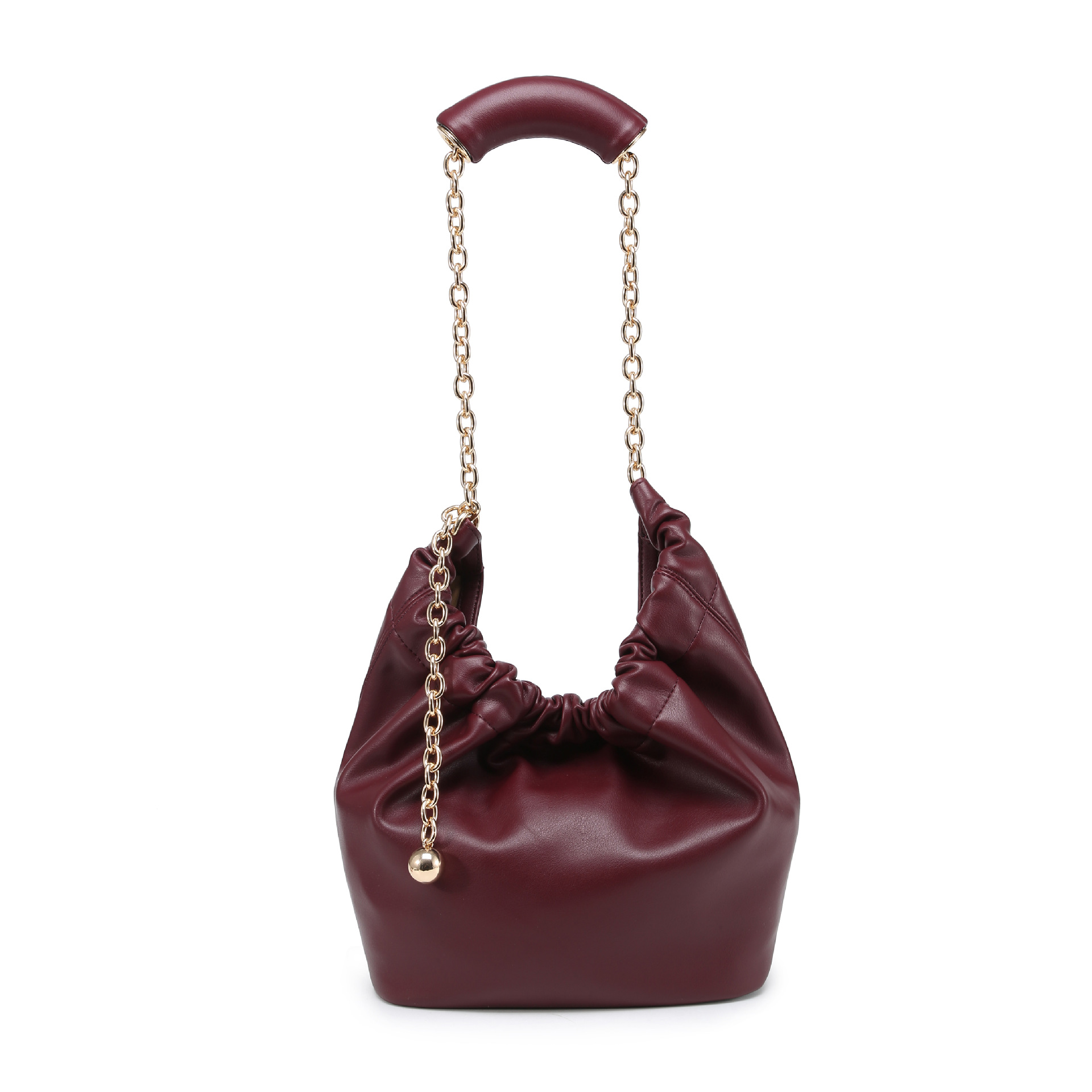 High quality 2026 new hot selling genuine leather women's fashionable and simple single shoulder chain large capacity commuting bag