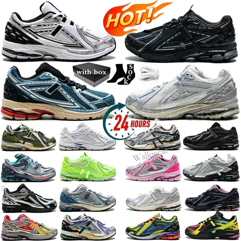 Designer 1906r Shoes Womens Mens Running Shoes Liquid Silver Original Gray Denim Blue Comfortable Durable Outdoor Casual Sneakers Classic Fashion Da