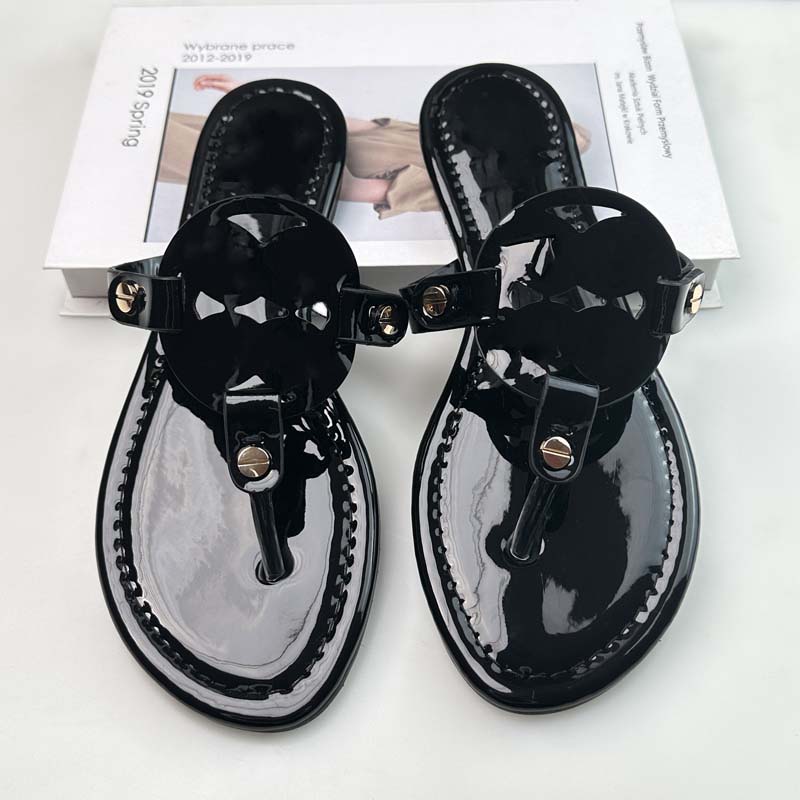 Pantoufles Designer Diapositives Femmes Miller Sandales En Cuir Appartements Dames Chambre Extérieure Classique S P House Design Sandale Noir Mar