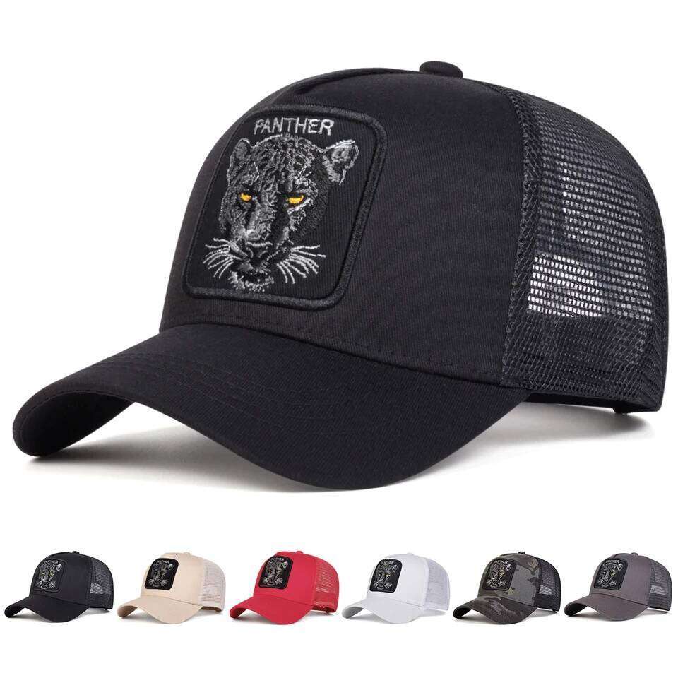 Unisex PANTHER Embroidery Baseball Net Caps Spring and Summer Outdoor Adjustable Casual Hats Sunscreen Hat 26L0523