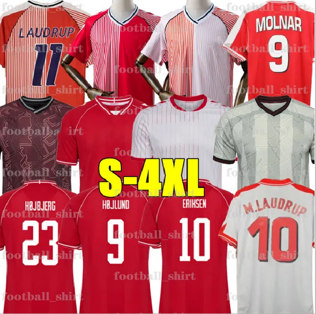 2026 Denmark mens Soccer Jerseys ERIKSEN M. LAUDRUP 26 27 Home Away National Team MOLNAR LAUDRUP 1998 Retro Denmark classic retrio Football Shirts